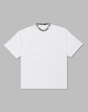 CRONOS Logo Neckline Design OverSize T-SHIRT【WHITE】