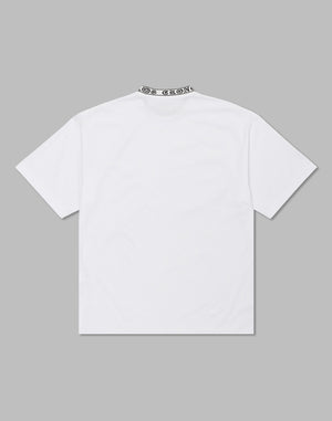 CRONOS Logo Neckline Design OverSize T-SHIRT【WHITE】
