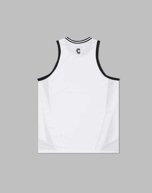 CRONOS pinhole mesh sleeveless【WHITE】