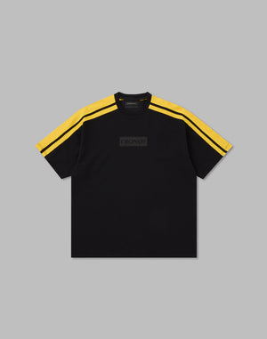 CRONOS W-FACE 2LINE OVERSAIZE T-SHIRTS【BLACK×YELLOW】
