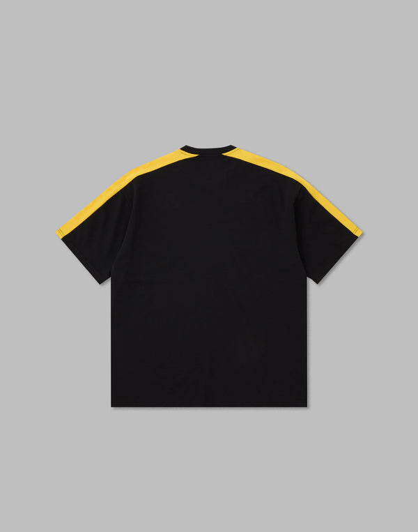 CRONOS W-FACE 2LINE OVERSAIZE T-SHIRTS【BLACK×YELLOW】