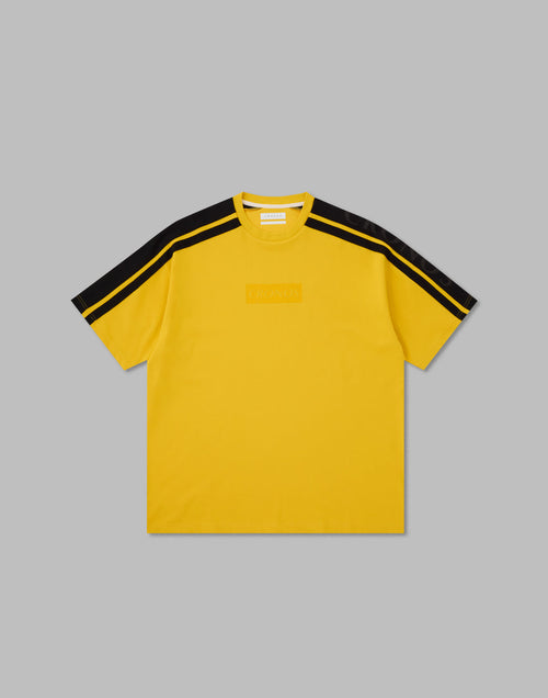 CRONOS W-FACE 2LINE OVERSAIZE T-SHIRTS【YELLOW×BLACK】