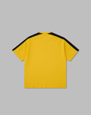 CRONOS W-FACE 2LINE OVERSAIZE T-SHIRTS【YELLOW×BLACK】