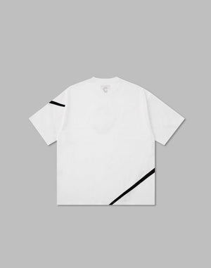 CRONOS GEOMETRIC LOGO OVERSAIZE T-SHIRTS【WHITE】