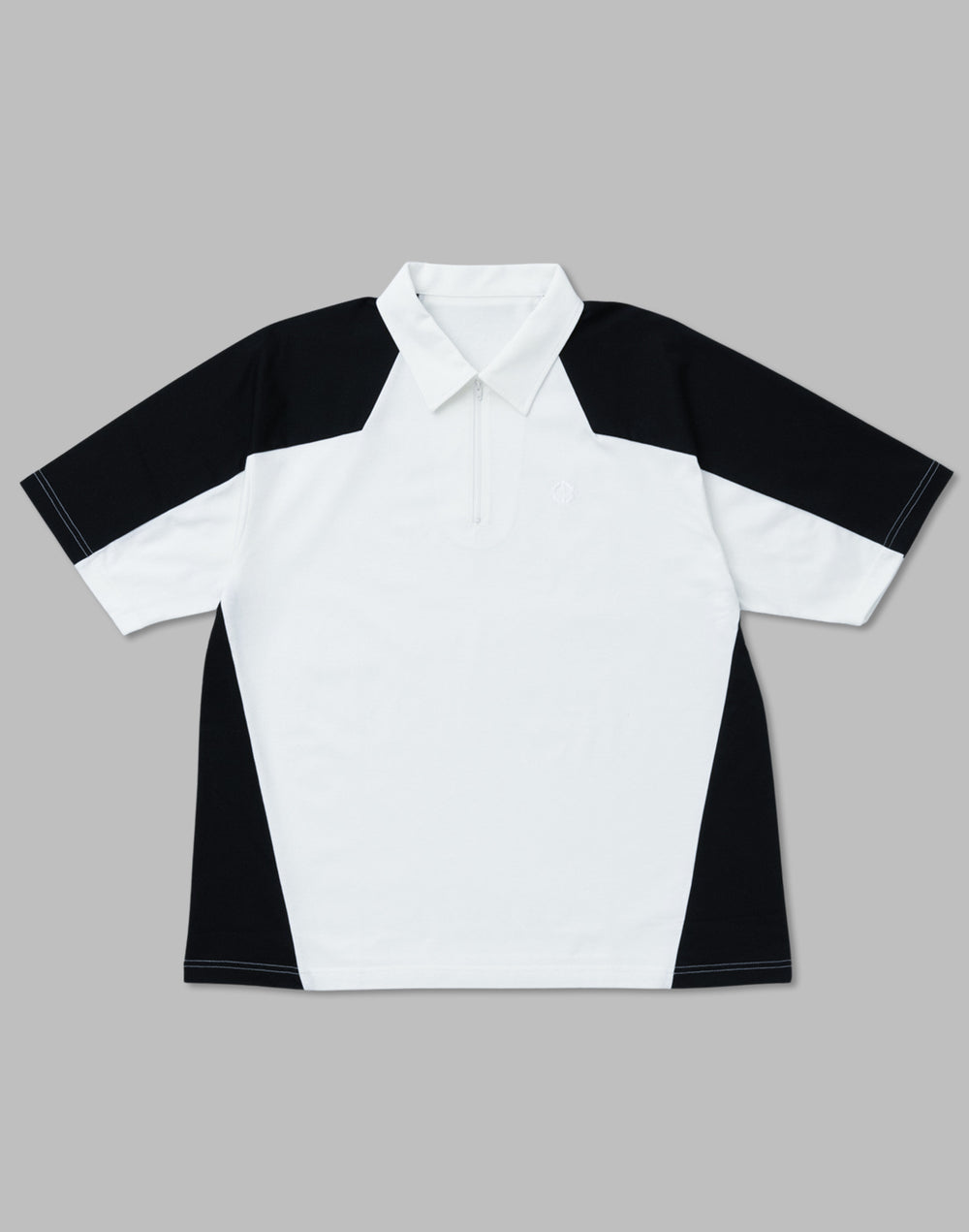 CRONOS BLACK 拼色polo衫【白色】