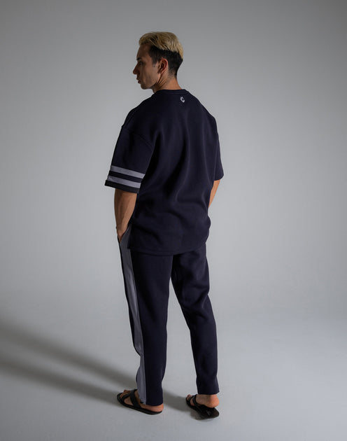 CRONOS ROOM OAGANIC OVERSIZE T-SHIRTS【NAVY