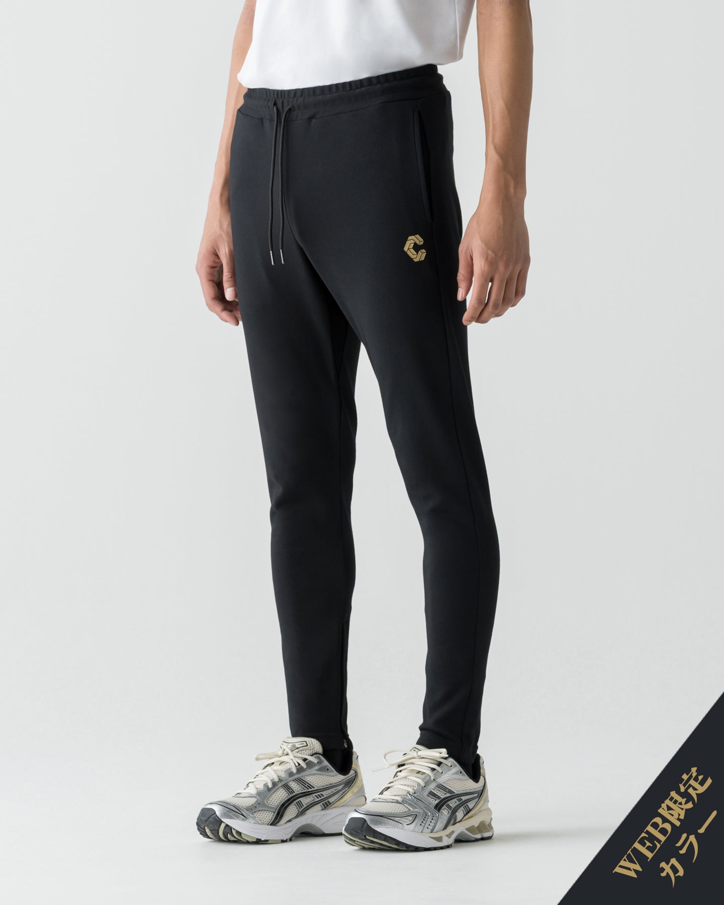 CRONOS HIGH-STRETCH SKINNY PANTS【BLACK×GOLD】
