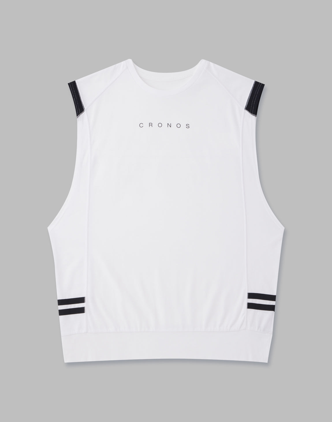 CRONOS 2LINES SLEEVELESS【WHITE】