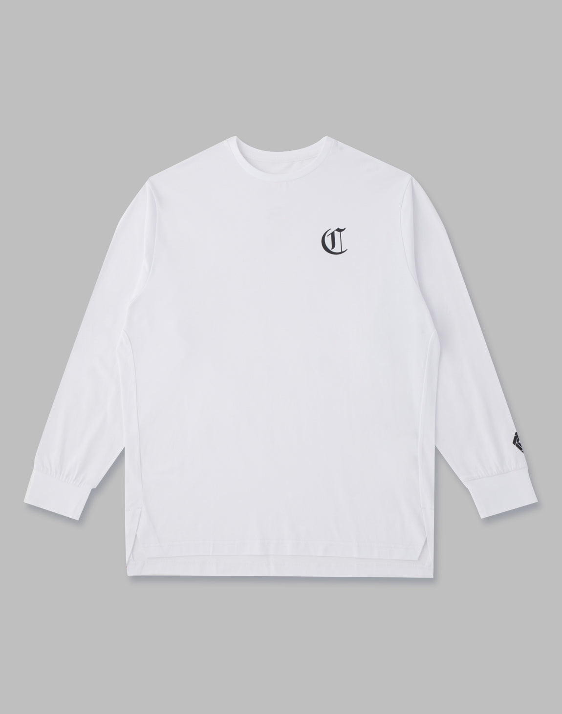 CRONOS Structured Panel over size L/S TEE【WHITE