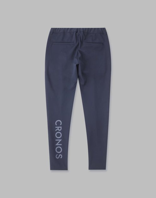 CRONOS BLACK CALF LOGO TROUSER【NAVY】 - クロノス CRONOS Official