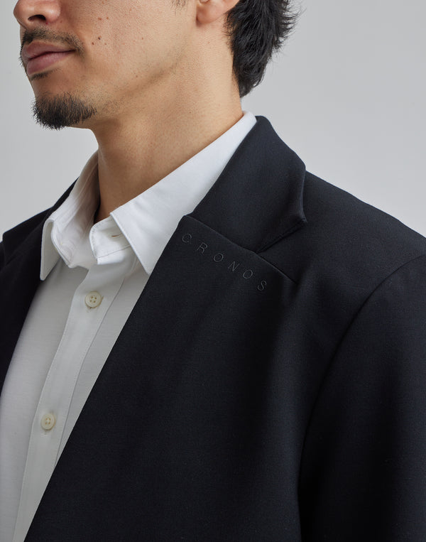 CRONOS BLACK COLLAR LESS STRETCH JACKET【NAVY】