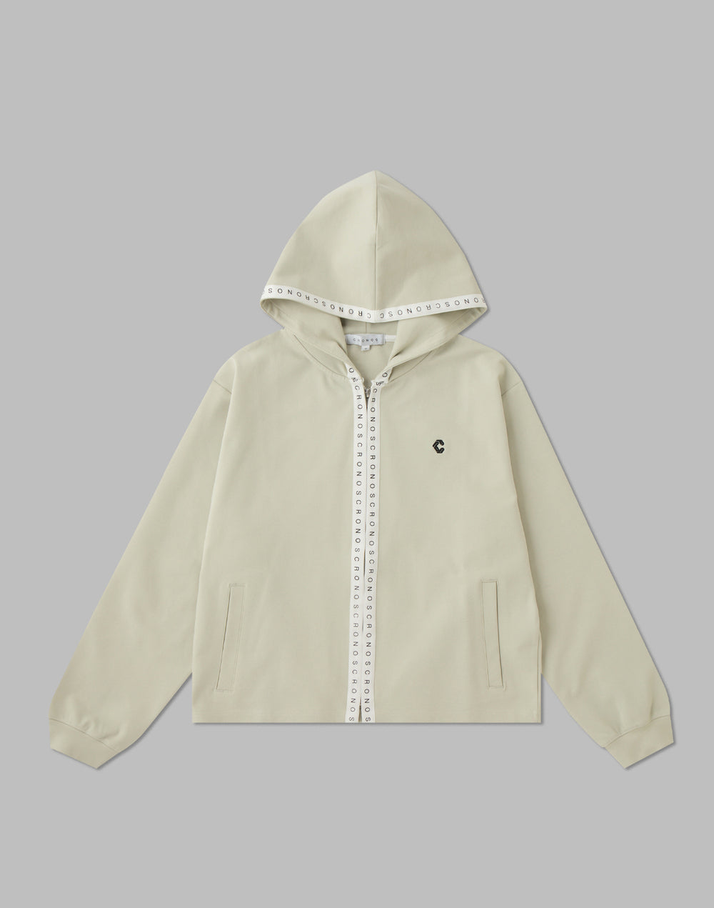 CRONOS WOMEN COMFORT ZIP HOODIE【BEIGE】
