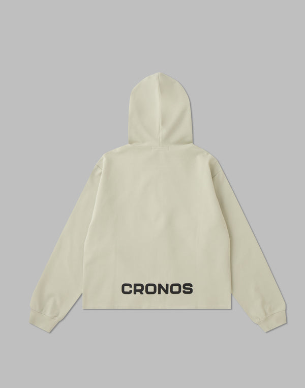 CRONOS WOMEN COMFORT ZIP HOODIE【BEIGE】