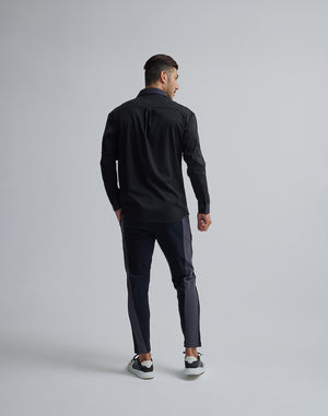 CRONOS BLACK STRETCH SHIRT【WHITE/BLACK】