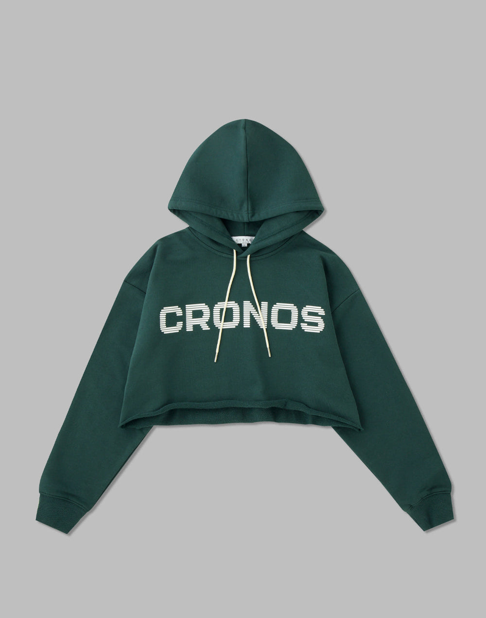 CRONOS 女款 LOGO 短版連帽衫 [綠色]