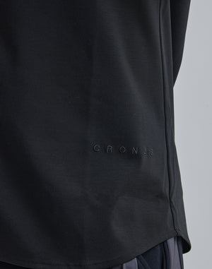 CRONOS BLACK STRETCH SHIRT【WHITE/BLACK】