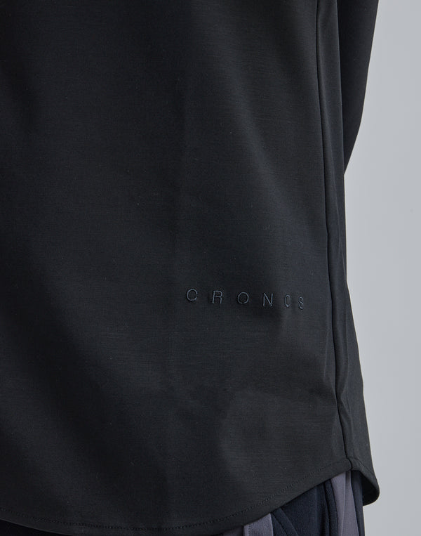 CRONOS BLACK STRETCH SHIRT【WHITE/BLACK】