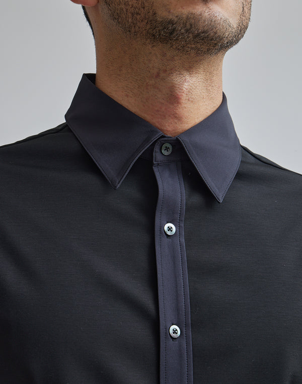 CRONOS BLACK STRETCH SHIRT【WHITE/BLACK】