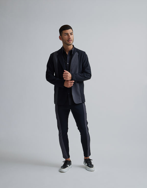 CRONOS BLACK STRETCH SHIRT【WHITE/BLACK】