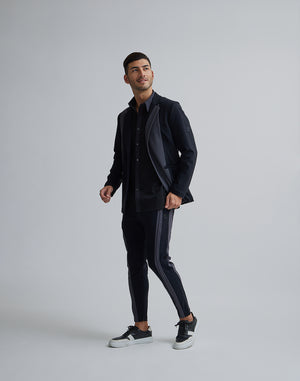 CRONOS BLACK STRETCH SHIRT【WHITE/BLACK】