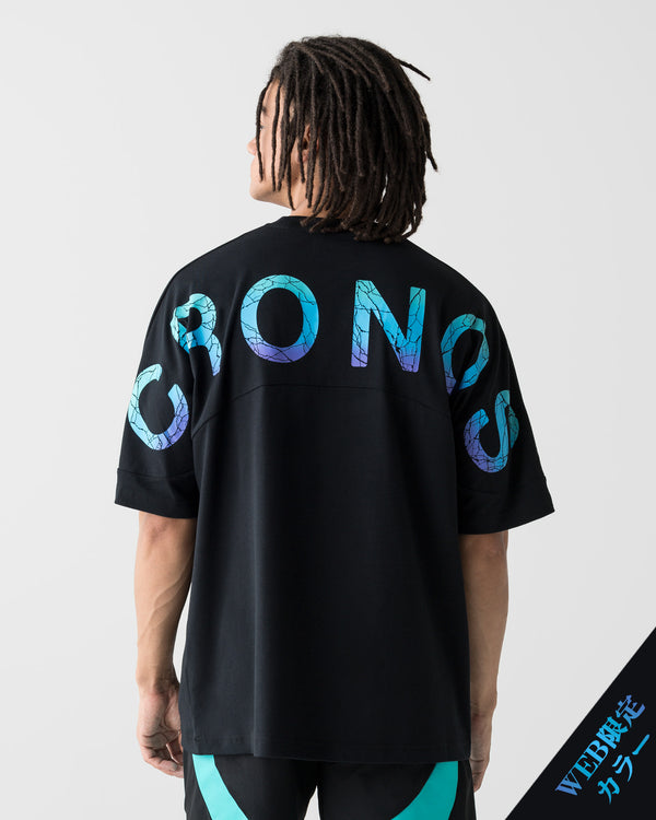 CRONOS BACK LOGO DOLMAN S/S TEE [BLACK x T.BLUE]