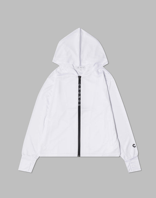 CRONOS WOMEN OUTDOOR UV CUT HOODIE [WHITE]