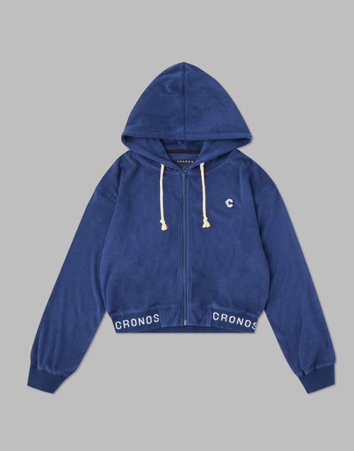 CRONOS WOMEN PILE HOODIE [BLUE]