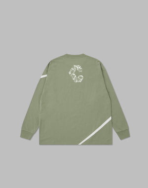 CRONOS GEOMETRIC LOGO LONG SLEEVE【MOS.GREEN】