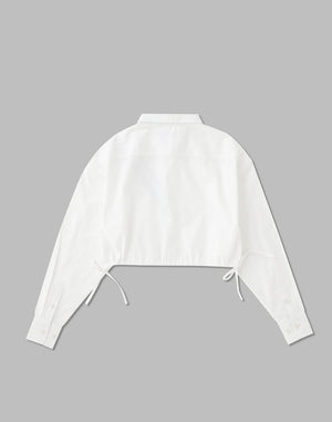 CRONOS WOMEN 2LINE SHORT SHIRTS【WHITE】