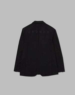 CRONOS 黑色條紋外套 [黑×黑]