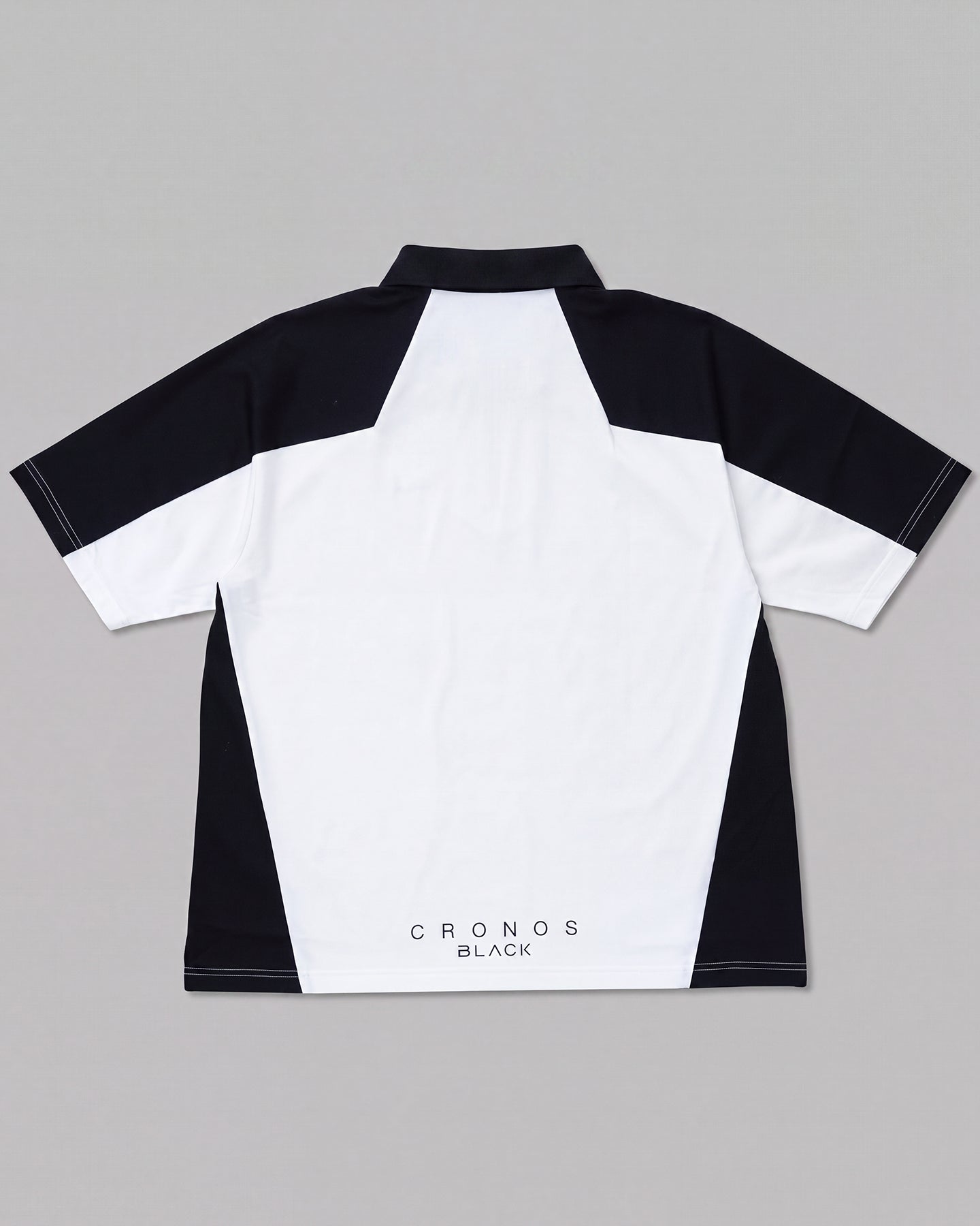 CRONOS BLACK Color-block polo shirt【WHITE】