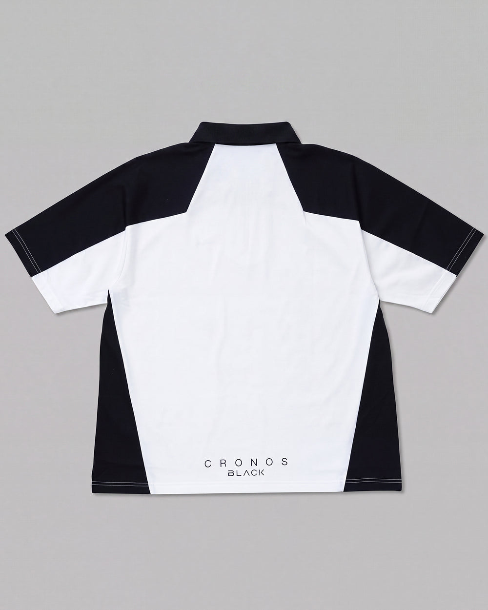CRONOS BLACK Color-block polo shirt【WHITE】