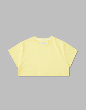 CRONOS WOMEN DESIGN SHORT T-SHIRTS【YELLOW】