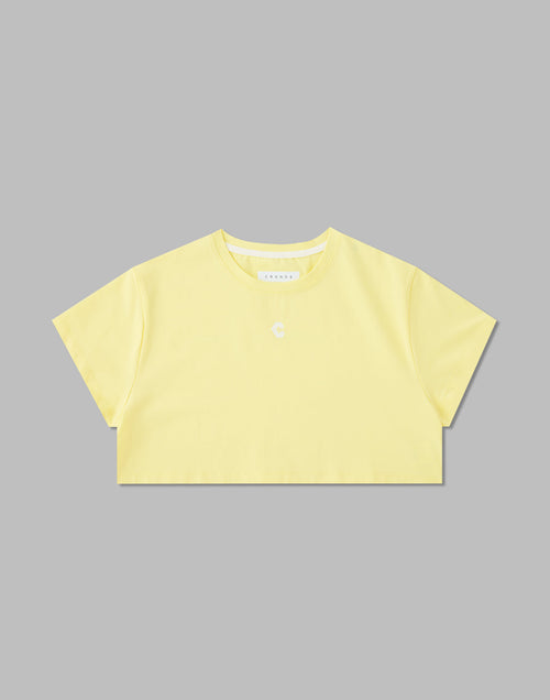 CRONOS WOMEN DESIGN SHORT T-SHIRTS【YELLOW】