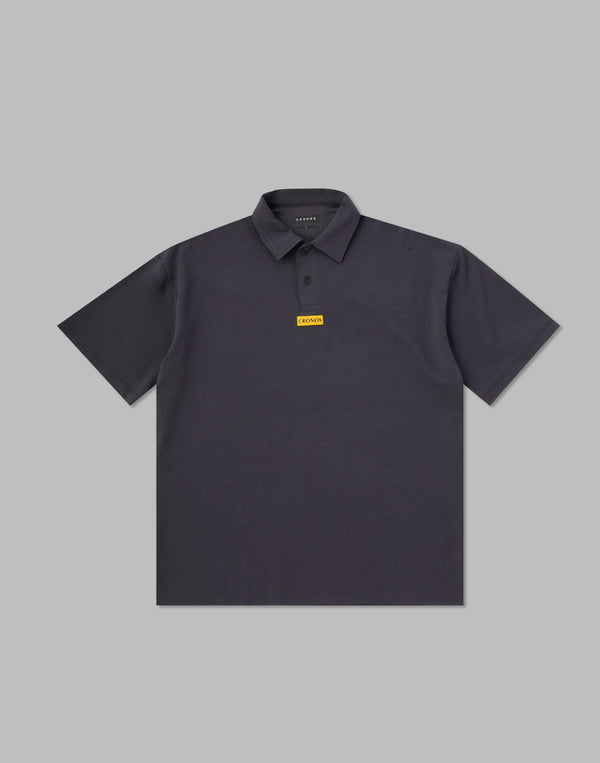 CRONOS 刺繡 BOXLOGO POLO 衫 [灰黑色]