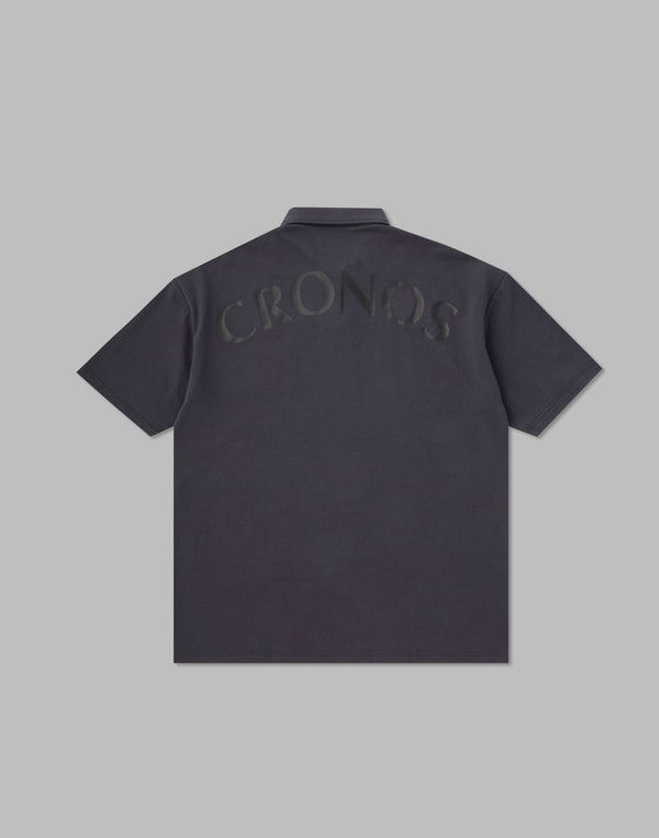 CRONOS 刺繡 BOXLOGO POLO 衫 [灰黑色]