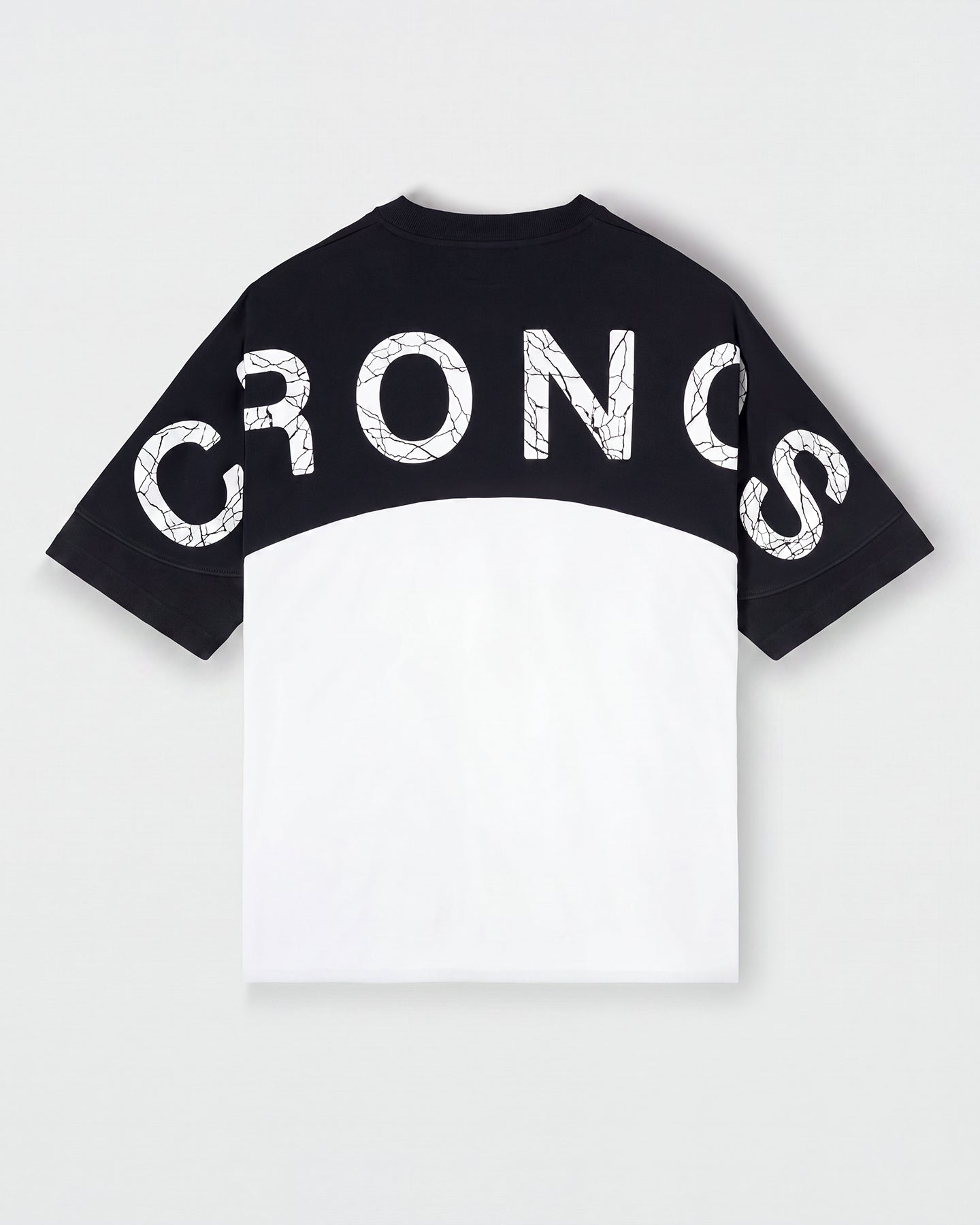 人気カラーモデル！ロゴ 　筋トレ クロノス cronos　サイズ42　白✕黒　綿 CRONOS BACK LOGO DOLMAN S/S TEE【BLACK×WHITE】