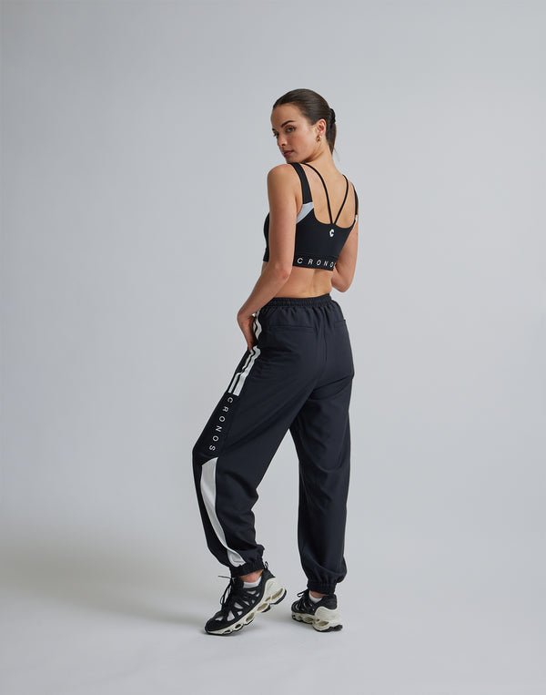 CRONOS WOMEN SPORTS MESH BRA【BLACK×WHITE】