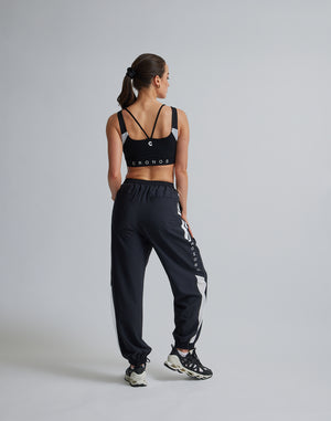 CRONOS WOMEN SPORTS MESH BRA【BLACK×WHITE】