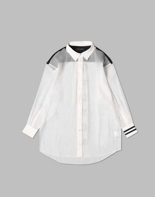 CRONOS WOMEN SHEER SHIRTS [WHITE]