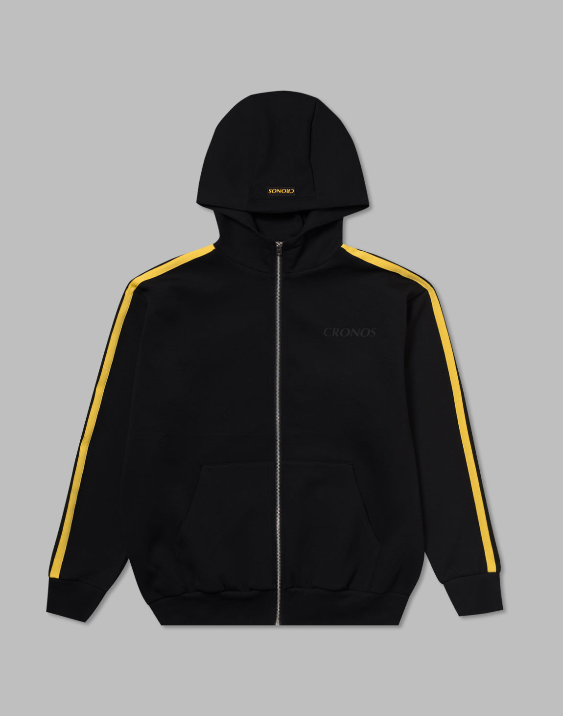 CRONOS DOUBLE STRIPES ZIP HOODIE【BLACK×YELLOW】 – クロノス CRONOS Official Store