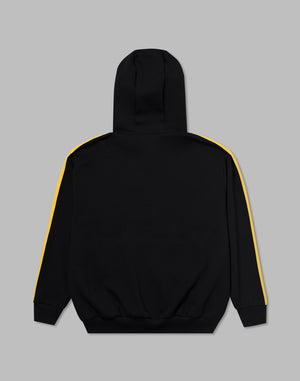 CRONOS DOUBLE STRIPES ZIP HOODIE【BLACK×YELLOW】