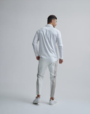CRONOS BLACK STRETCH SHIRT【WHITE/BLACK】