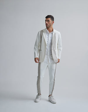 CRONOS BLACK STRETCH SHIRT【WHITE/BLACK】