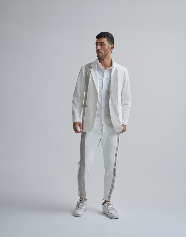 CRONOS BLACK STRETCH SHIRT【WHITE/BLACK】