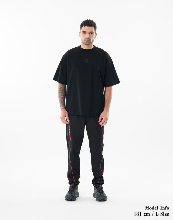 CRONOS SCRIPT SIDE S/S TEE【BLACK×RED】