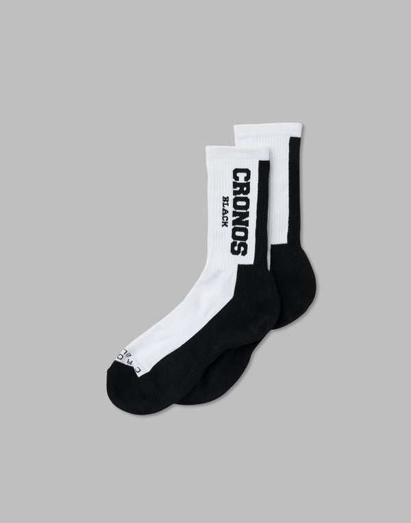 CRONOS BLACK Logo Socks [WHITE]