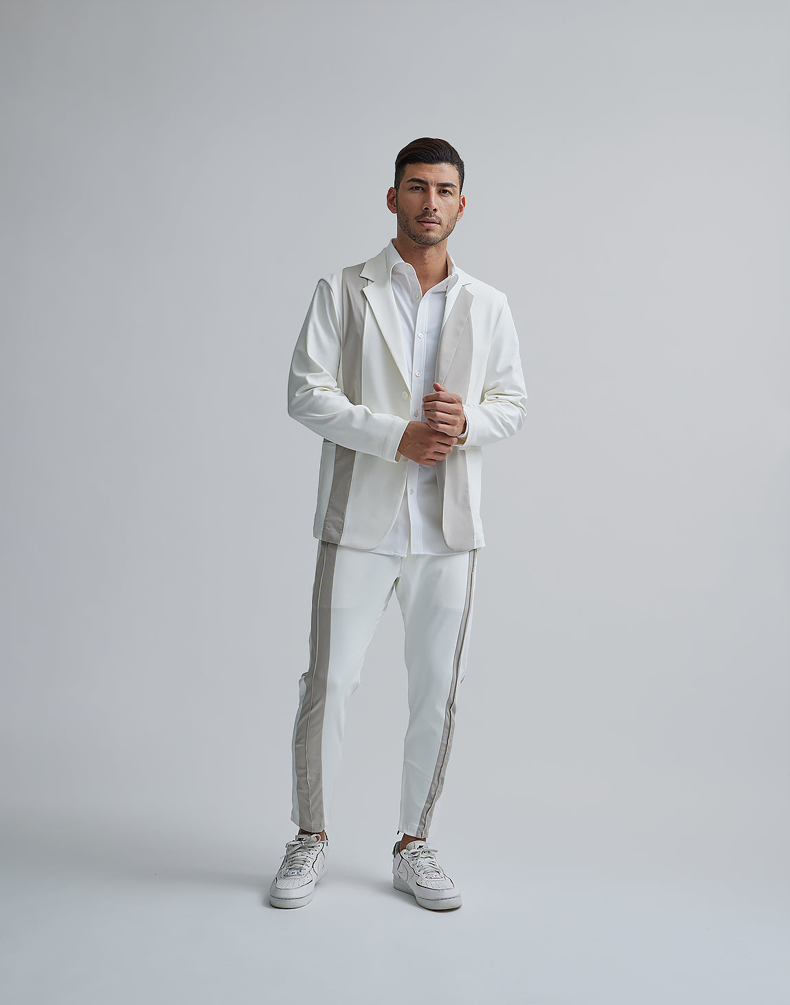 CRONOS BLACK STRETCH JACKET【WHITE/BLACK】