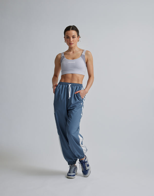 CRONOS WOMEN SPORTS MESH BRA【GRAY】