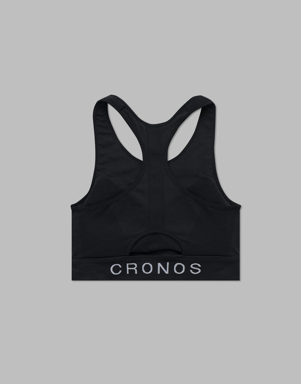 CRONOS WOMEN STRETCH BRA【BLACK】